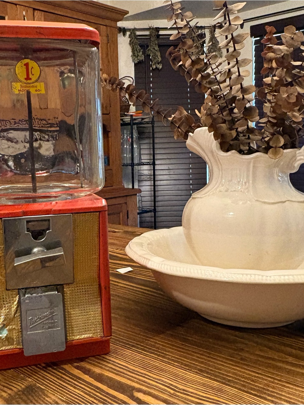 Vintage Red Gumball/Candy Machine